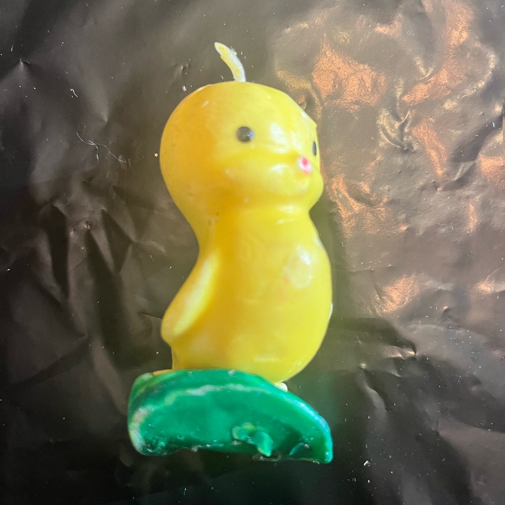 Vintage Gurley Yellow Duck Candle
